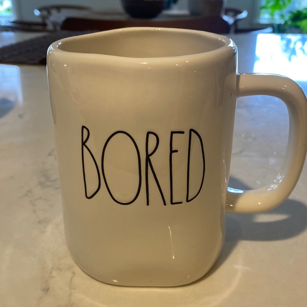 Rae Dunn “BORED” Mug